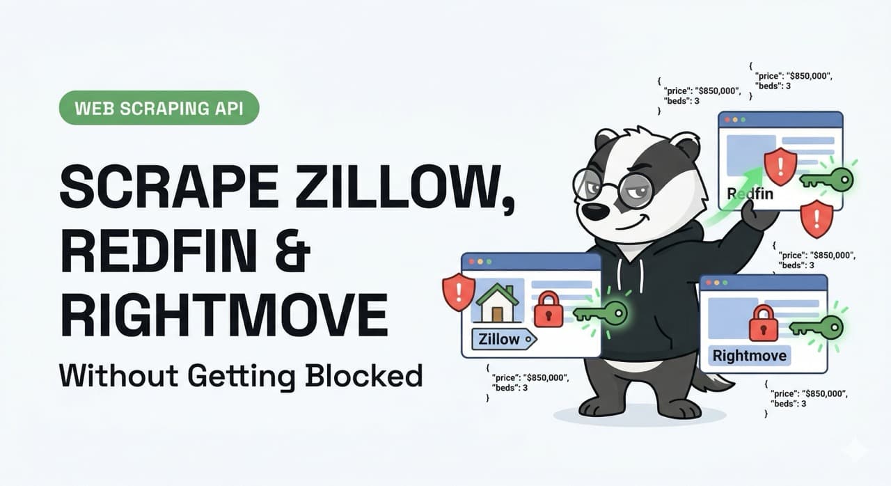 real estate scraping with scrapebadger