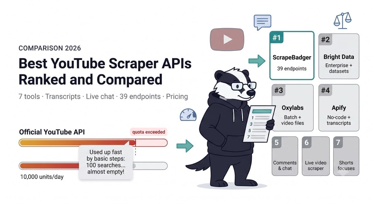 Best YouTube Scraper APIs