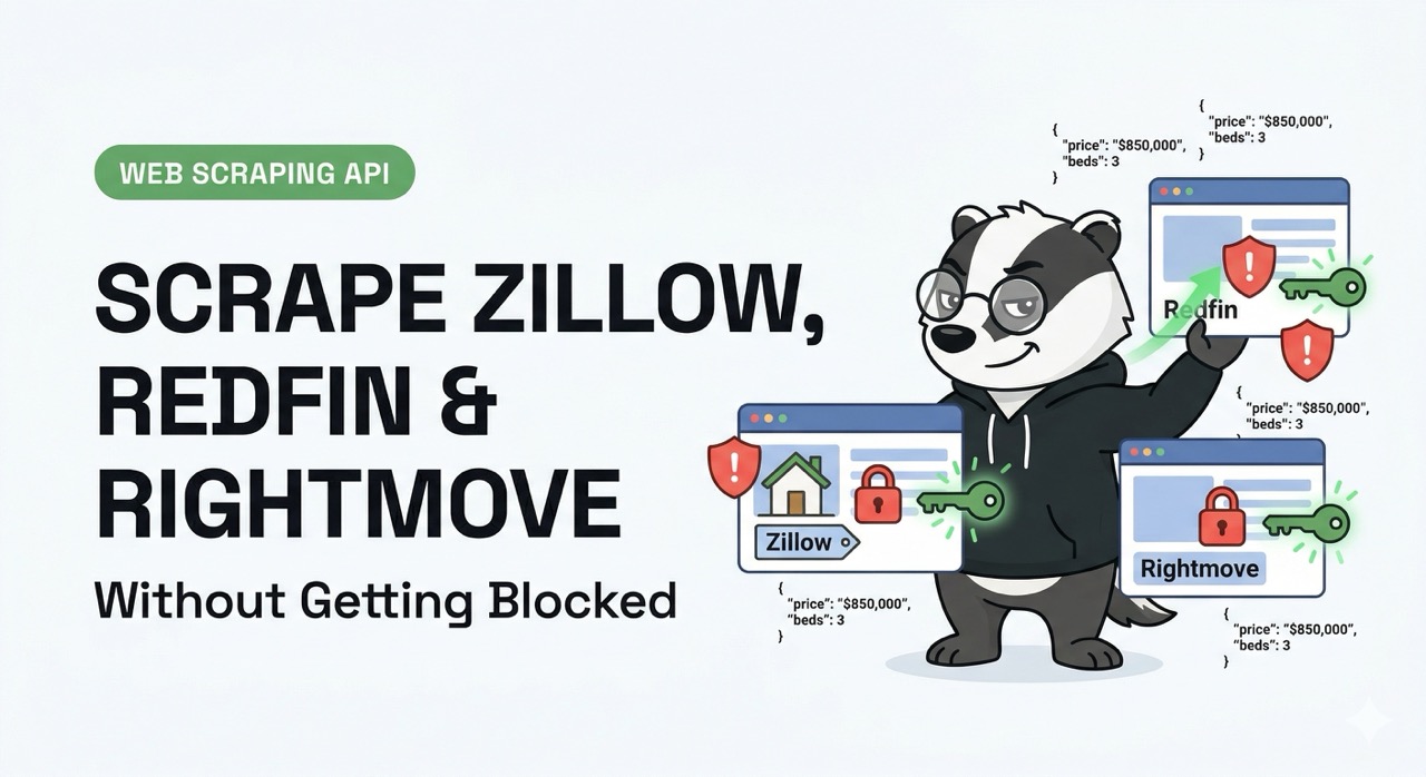 real estate scraping with scrapebadger