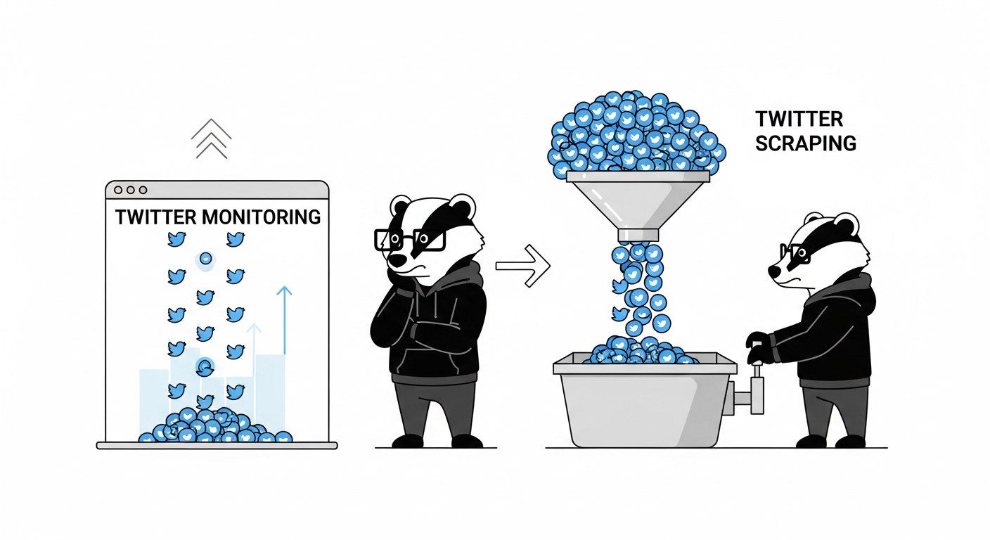 Twitter Monitoring vs Twitter Scraping