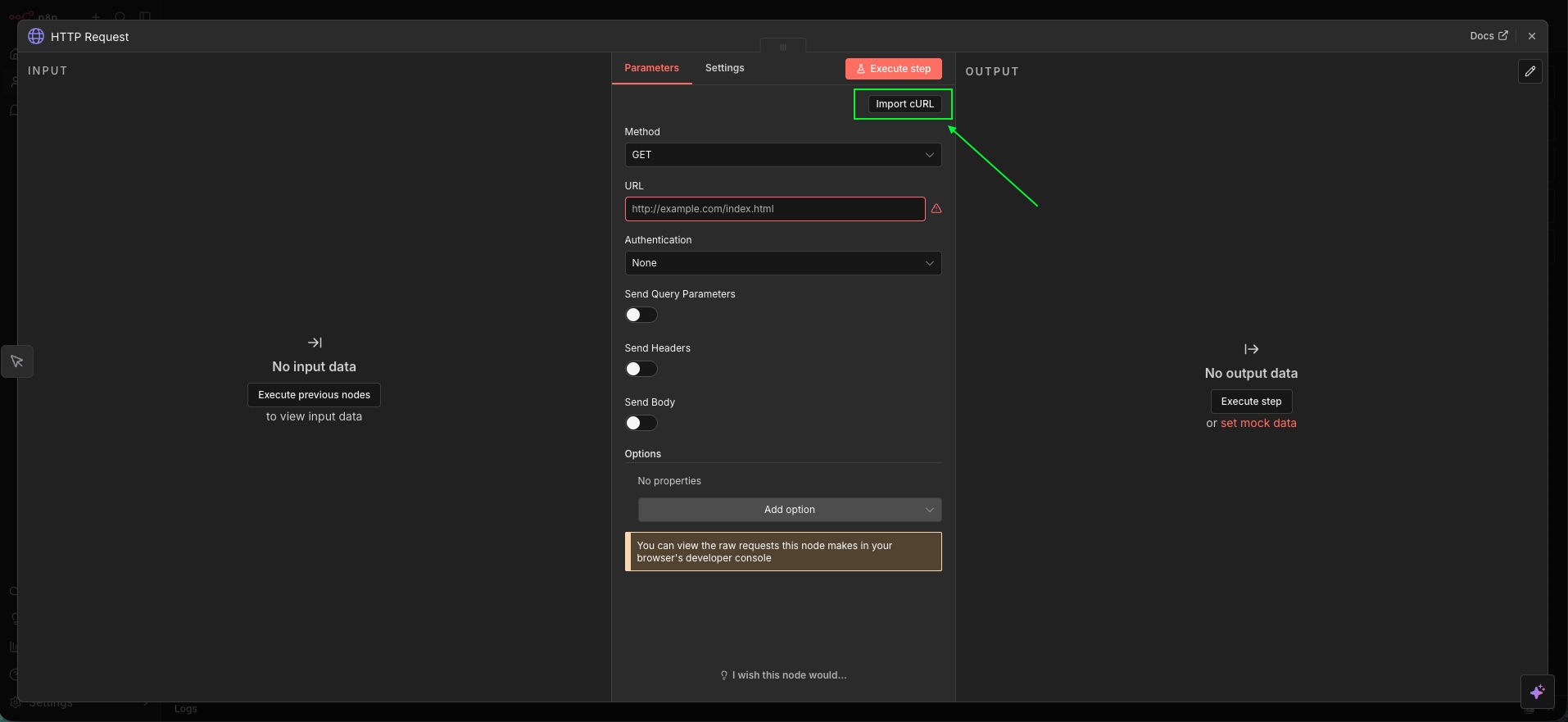 import scrapebadger curl