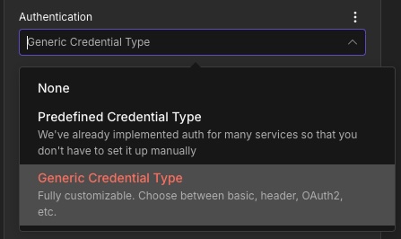 add scrapebadger generic credential type